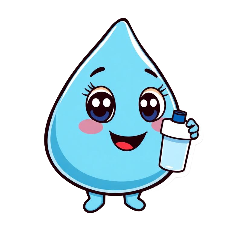 Water droplet mascot