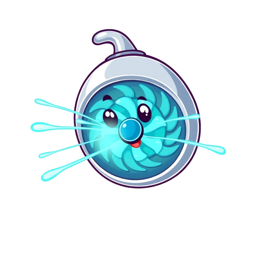 Hydromony Halo cartoon shower head
