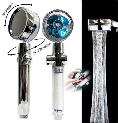 Hydromony pressure shower head with 360 degree rotation